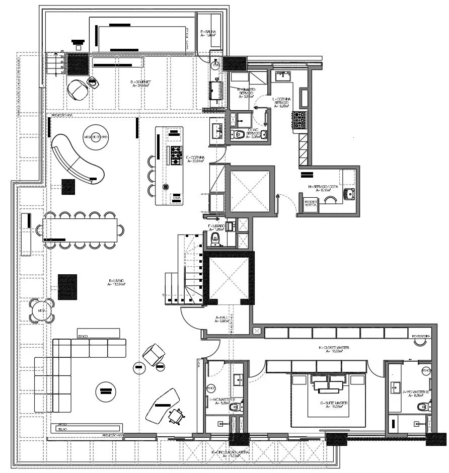 Planta de layout · Térreo · projeto preliminar MM ARQ
