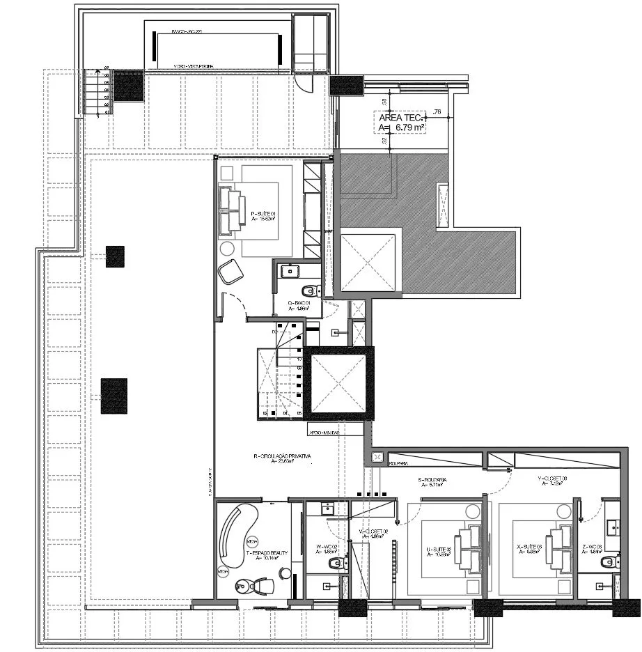 Planta de layout · Mezanino · projeto preliminar MM ARQ